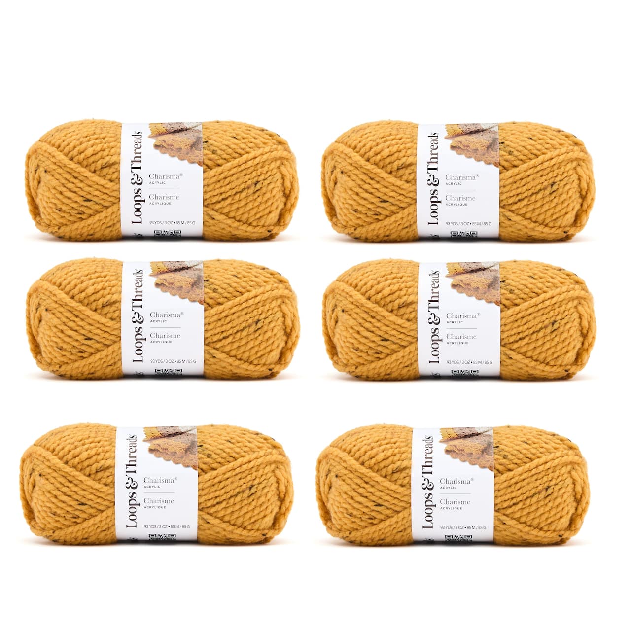 6 Pack: Charisma™ Tweed Yarn by Loops & Threads®
